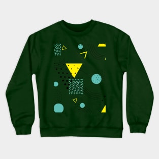 abstract geometric pattern memphis style Crewneck Sweatshirt